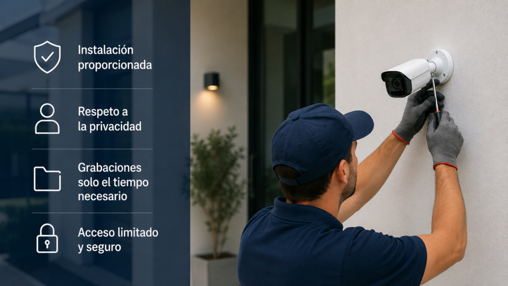 Instalación de cámaras respetando la privacidad en Toledo